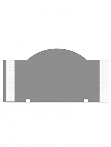 cancello scorrevole autoportante composto da nr. 1 pannello. tipologia curvatura come art. 240
