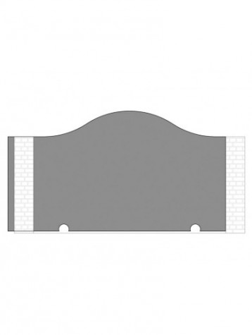 cancello scorrevole autoportante composto da nr. 1 pannello. tipologia curvatura come art. 270