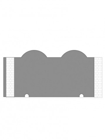 cancello scorrevole autoportante composto da nr. 1 pannello. tipologia curvatura come art. 300