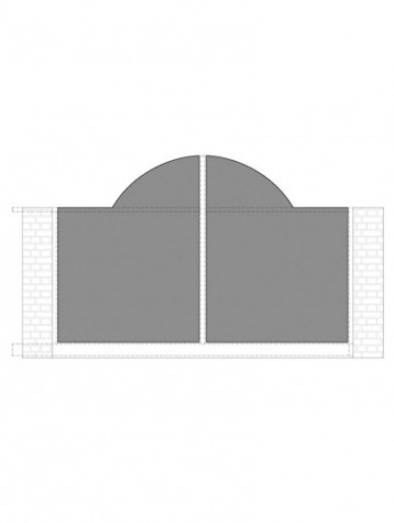 cancello scorrevole con telaio composto da nr. 2 pannelli. tipologia come art. am1030
