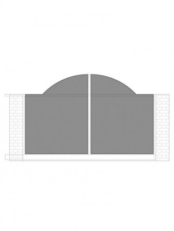 cancello scorrevole con telaio composto da nr. 2 pannelli. tipologia come art. 260