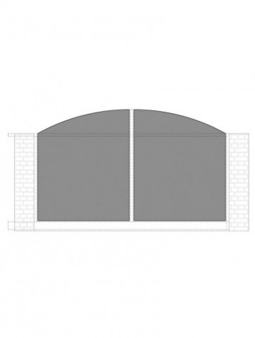 cancello scorrevole con telaio composto da nr. 2 pannelli. tipologia come art. am1340